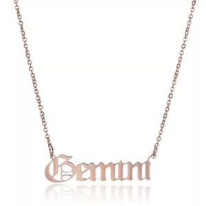 Gemini Zodiac Necklace (RoseGold)